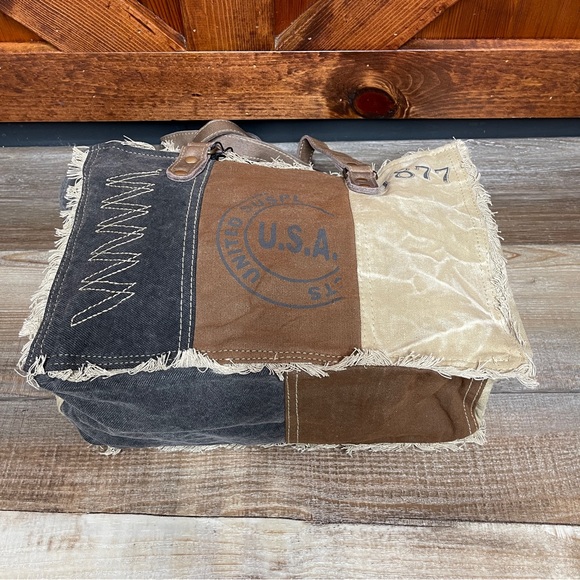 Myra Bag Resplendent Tote Up-cycled Canvas Handbag - Picture 5 of 9